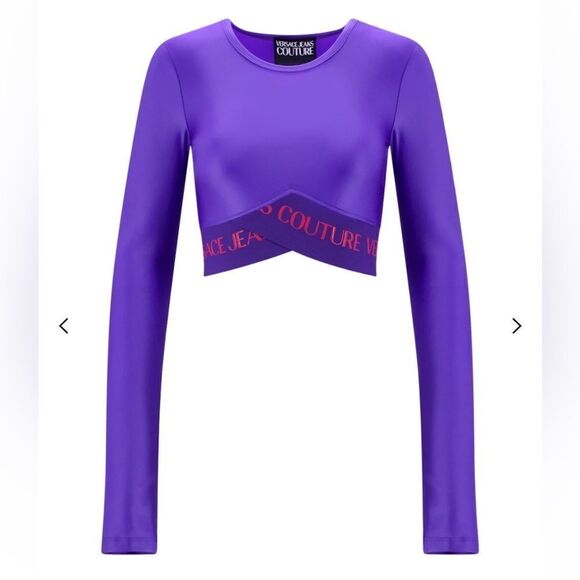 Versace Jeans Couture Logo Top spandex athletic futuristic FWRD Revolve - Picture 1 of 7